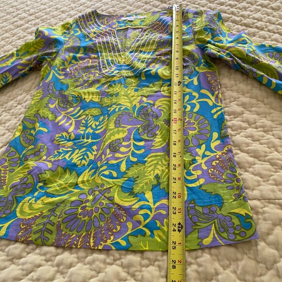 Boden Embroidered Split Neck Tunic - US 2 - Picture 8 of 11